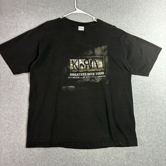 Men’s XL Korn Greatest Hits Tour Shirt Chevelle Instruction Seether Vintage 04’ - Picture 1 of 7